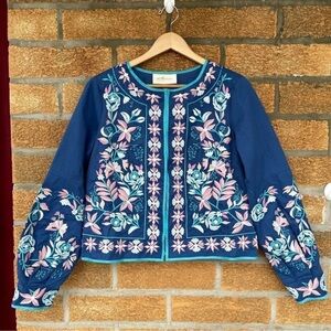 LaBellum Hillary ScottLong Sleeve Embroidered Jacket size Medium